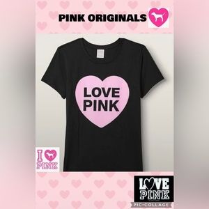 Victoria's Secret Pink Originals Short Sleeve
Campus Tee All size Pink Originals